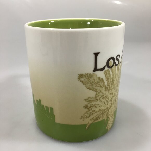 Starbucks Los Angeles Global Icon 2009 Green Palm Tree Coffee Mug Cup 16 oz - Picture 2 of 5